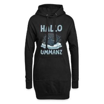 Ostsee Insel UMMANZ HALLO UMMANZ Lustiges - Hoodie-Kleid - Schwarz - Vorne