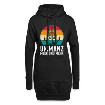 Ostsee Urlaub MEER UND MEHR Lustiges - Hoodie-Kleid - Schwarz - Vorne