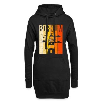 Borkumer Insel BORKUM Nordsee Urlaub Lustig - Hoodie-Kleid - Schwarz - Vorne