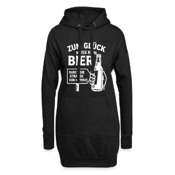Bier Spruch Bierflasche  Strasse von Hormus - Hoodie-Kleid - Schwarz - Vorne