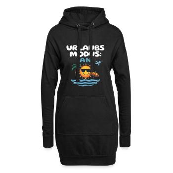 Urlaubsmodus An Strand Sonne Meer Reise Idee - Hoodie-Kleid - Schwarz - Vorne