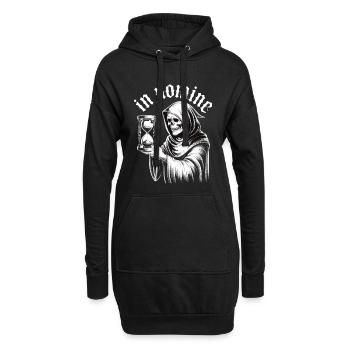 T-shirt gothique du Crâne de la Faucheuse Time Memento Mori - Sweat-shirt à capuche long Femme - noir - Devant