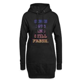Vintage 1976 - Hoodie-Kleid - Schwarz - Vorne