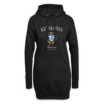 Armoiries de la Couronne de Céphalonie Suisse Souvenir de voyage - Sweat-shirt à capuche long Femme - noir - Devant