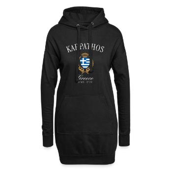 Karpathos Griechenland Wappen Krone Reise Souvenir - Hoodie-Kleid - Schwarz - Vorne
