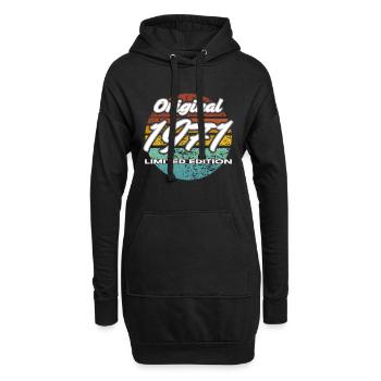 55e anniversaire 1971 cadeau pour hommes et femmes - Sweat-shirt à capuche long Femme - noir - Devant