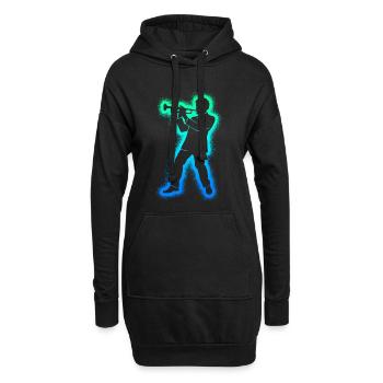 Trompete Trompetenspieler Kinder Herren Trompeter - Hoodie-Kleid - Schwarz - Vorne