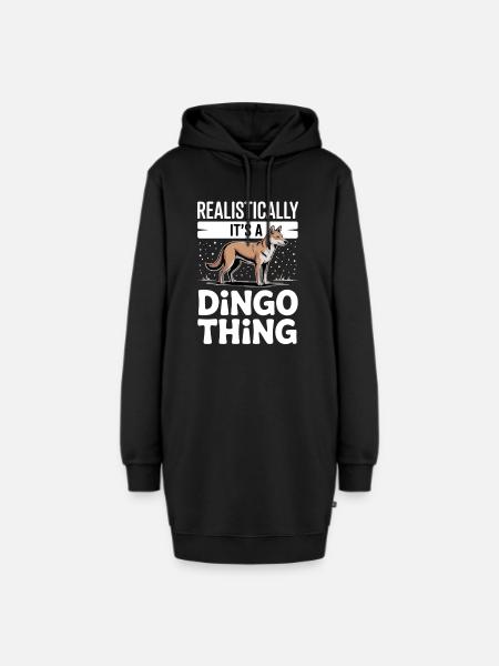 Dingo Australian Wild Dog Animal Lover Design - Hoodie Dress - black