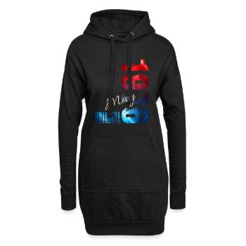 Cadeau du 50e anniversaire Mari Original mai 1976 - Sweat-shirt à capuche long Femme - noir - Devant