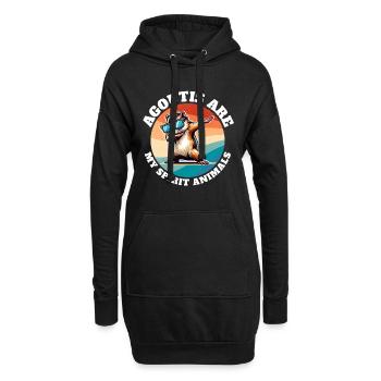 Lustige Aguti Sprüche - Hoodie-Kleid - Schwarz - Vorne