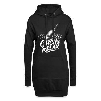 Catch & Relax - Hoodie-Kleid - Schwarz - Vorne
