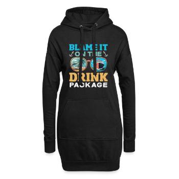 Blame It On The Drink Package Alkohol - Hoodie-Kleid - Schwarz - Vorne