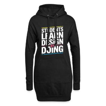 Les étudiants éducateurs en design apprennent le design graphique - Sweat-shirt à capuche long Femme - noir - Devant