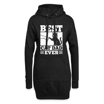 Meilleur t-shirt de papa chat de tous les temps cadeau drôle drôle d’amoureux des chats noirs - Sweat-shirt à capuche long Femme - noir - Devant