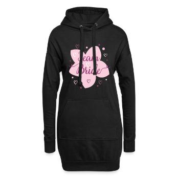 Wedding Team Bride Blosoms Design - Sweat-shirt à capuche long Femme - noir - Devant