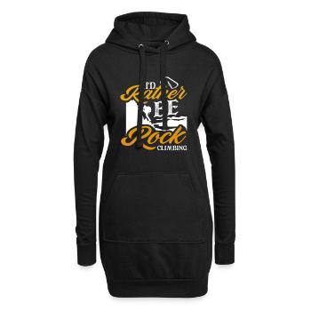 I'd rather be climbing mountaineering - Hoodie Dress - black - Front