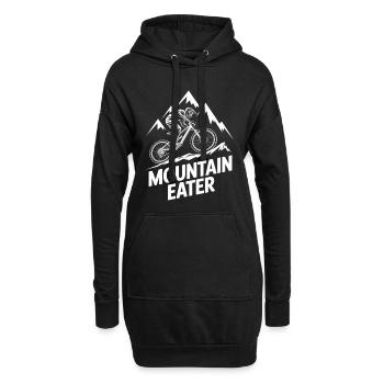 Mountainbike Downhill MTB Riding Radsport Action - Hoodie-Kleid - Schwarz - Vorne
