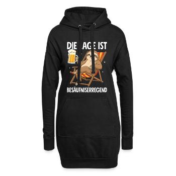Die Lage Ist Besäufniserregend - Hoodie-Kleid - Schwarz - Vorne