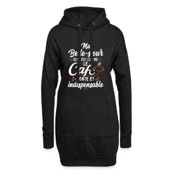 Ma Belle Sœur Comme Le Café Humour Famille - Sweat-shirt à capuche long Femme - noir - Devant