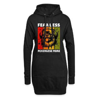 Pekingese Pekinese - Hoodie-Kleid - Schwarz - Vorne