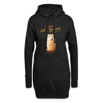 Sauerteigbrot Backen Lass es fermentieren. Ära - Hoodie-Kleid - Schwarz - Vorne