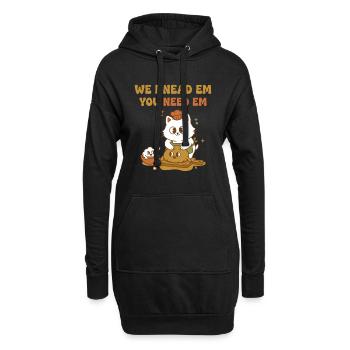 Sourdough Bread Baking We Knead Em You Need Em - Hoodie Dress - black - Front