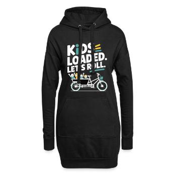 Kids Loaded Lets Roll Lastenrad - Hoodie-Kleid - Schwarz - Vorne