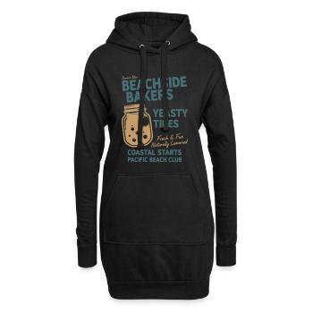 Pain au levain Baking Beachside Bakers Yeasty - Sweat-shirt à capuche long Femme - noir - Devant