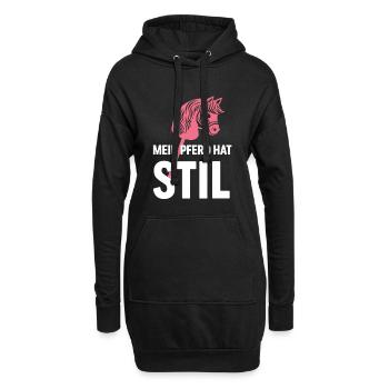 Hobby Horse | Mein Pferd hat Stil | Sport - Hoodie-Kleid - Schwarz - Vorne