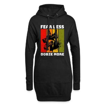 Doberman Dobermann - Hoodie-Kleid - Schwarz - Vorne