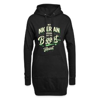 Nigerianischer Ehemann My Nigerian Husband - Hoodie-Kleid - Schwarz - Vorne
