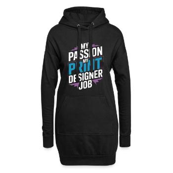 Print Designer My Passion My Creative Designer - Hoodie Dress - black - Front