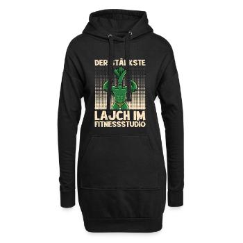 Gewichtheben DER STÄRKSTE LAUCH IM FITNESSSTUDIO - Hoodie-Kleid - Schwarz - Vorne