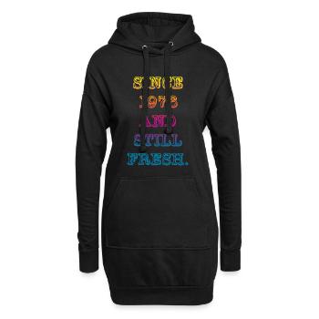 Millésime 1976 - Sweat-shirt à capuche long Femme - noir - Devant
