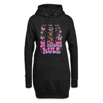 Tous les chiens sont cool mais les teckels dominent - Sweat-shirt à capuche long Femme - noir - Devant