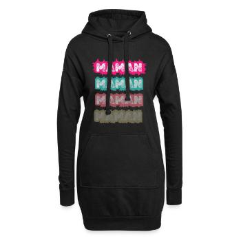 Maman Vintage Coloré – Design Pop Rétro pour Mère - Sweat-shirt à capuche long Femme - noir - Devant