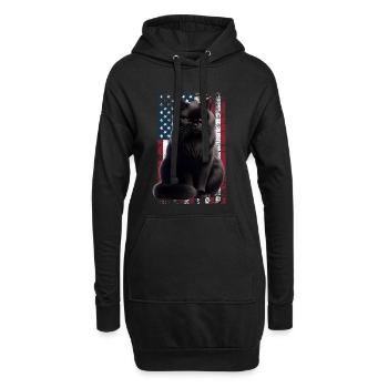 Grumpy Black Cat US Schwarze Katze - Hoodie-Kleid - Schwarz - Vorne