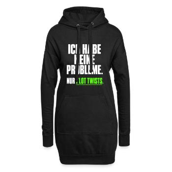 Ich habe keine Probleme Plot Twists - Hoodie-Kleid - Schwarz - Vorne