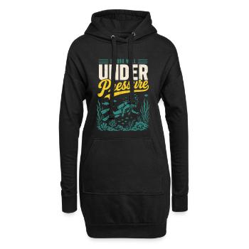 Chemise de plongeur sous pression - Sweat-shirt à capuche long Femme - noir - Devant