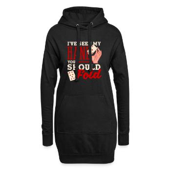 Vous devriez vous adapter au jeu de cartes Texas Holdem - Sweat-shirt à capuche long Femme - noir - Devant