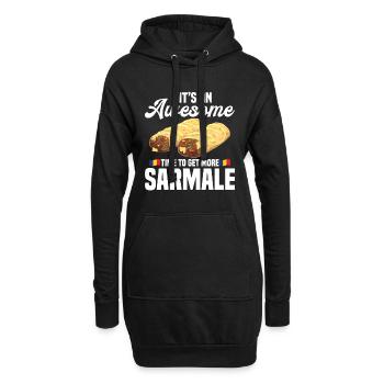 Cuisine Sarmale Plat gastronomique Snack serbe - Sweat-shirt à capuche long Femme - noir - Devant