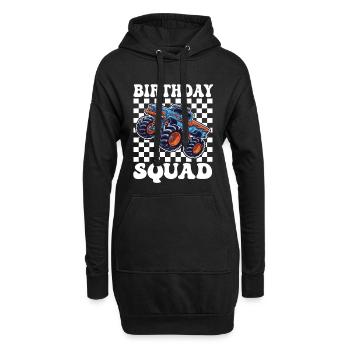 Monstertruck Birthday Squad - Hoodie-Kleid - Schwarz - Vorne