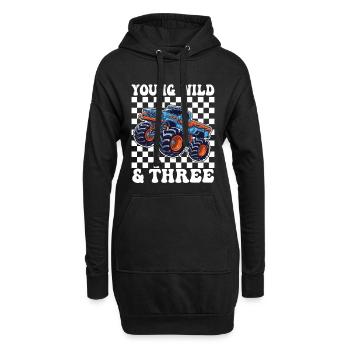 Young Wild & Three Monster Truck - Hoodie-Kleid - Schwarz - Vorne