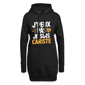 T-Shirt Humour Cariste Chariot Élévateur Gerbeur - Sweat-shirt à capuche long Femme - noir - Devant