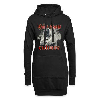 Culture HipHop graffiti anonymous face - Hoodie Dress - black - Front