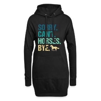 Sorry Can’t Horses Bye - Hoodie-Kleid - Schwarz - Vorne