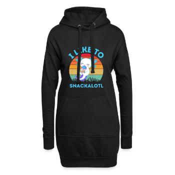 Kawaii Snackheld Bubble Tea - Hoodie-Kleid - Schwarz - Vorne