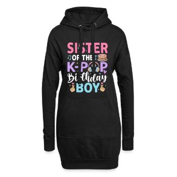 Sister of The K-Pop Birthday Boy - Hoodie-Kleid - Schwarz - Vorne