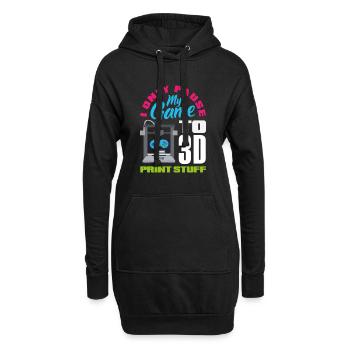 Pausiere Mein Spiel Nur Für 3D Druck Gamer - Hoodie-Kleid - Schwarz - Vorne