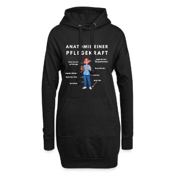 Anatomie Pflegekraft Humor Pflege Design - Hoodie-Kleid - Schwarz - Vorne
